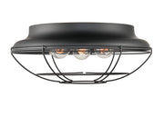 Millennium - 5387-MB - Three Light Flush Mount - Matte Black
