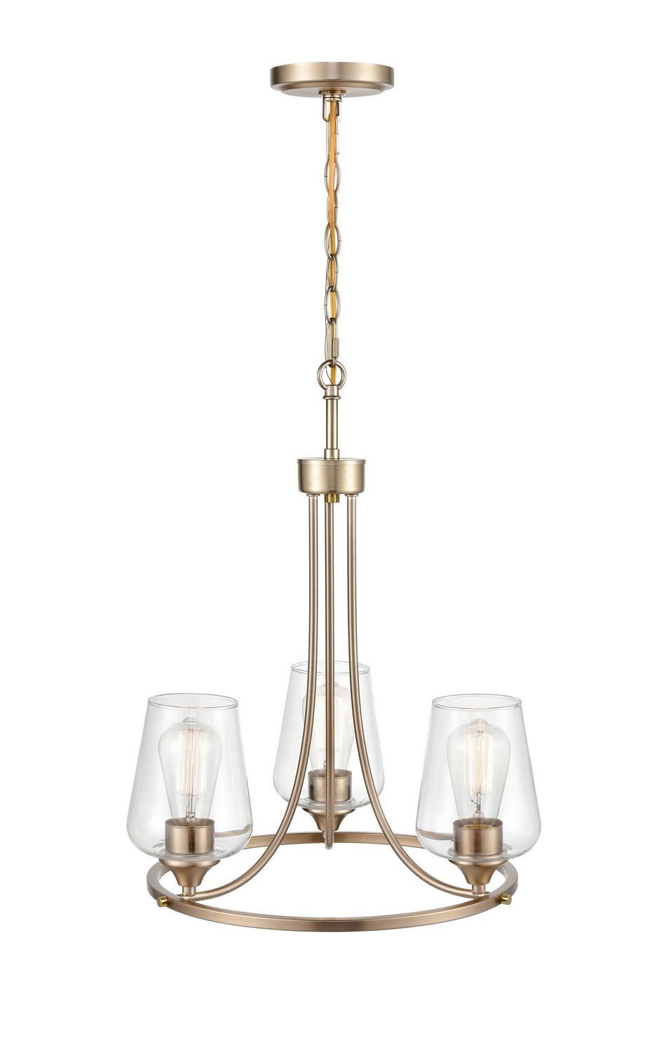 Millennium - 9723-MG - Three Light Chandelier - Ashford - Modern Gold