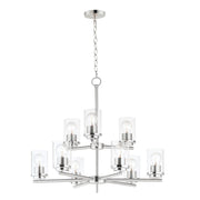 Maxim - 10206CLSN - Nine Light Chandelier - Corona - Satin Nickel