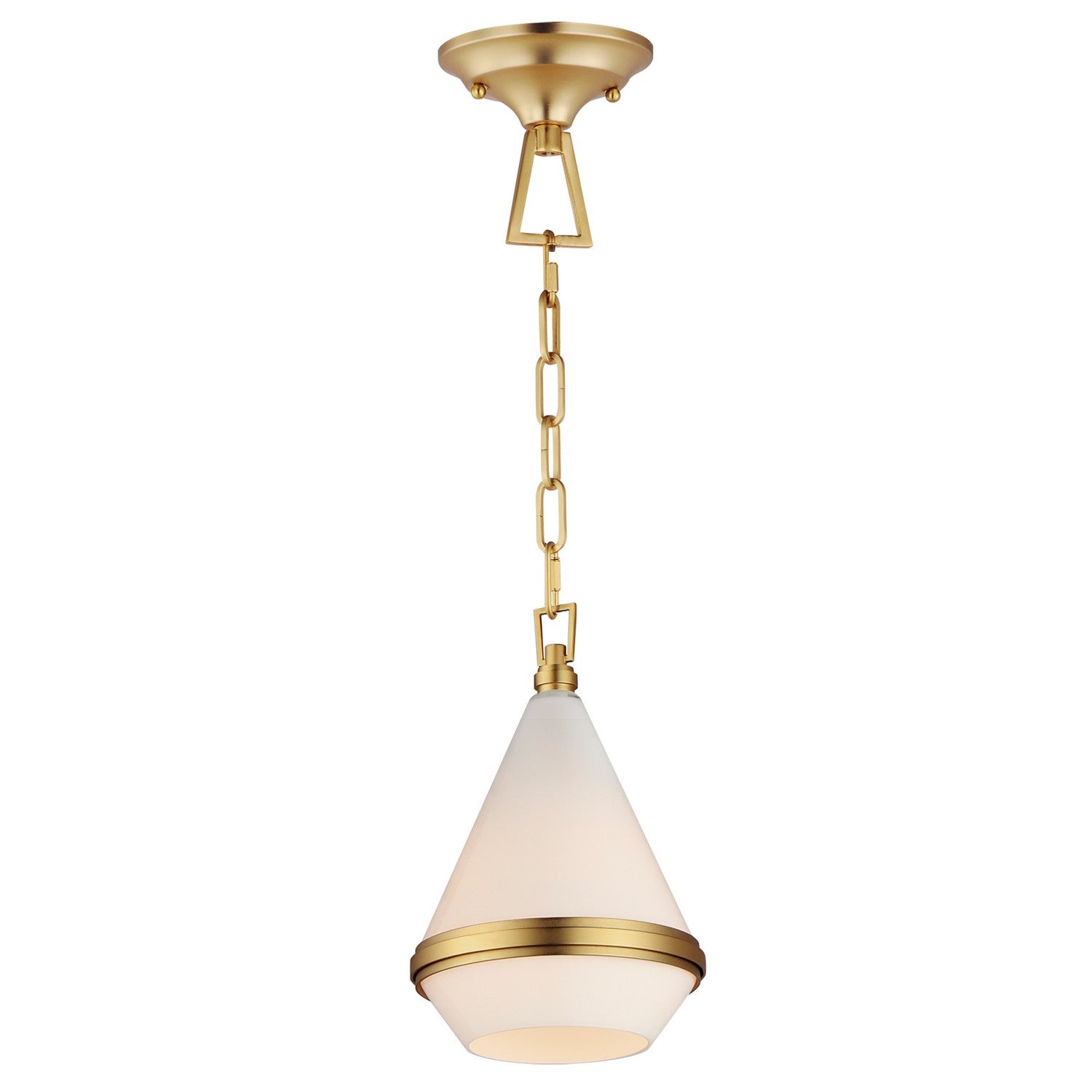 Maxim - 10372WTSBR - One Light Mini Pendant - Giza - Satin Brass