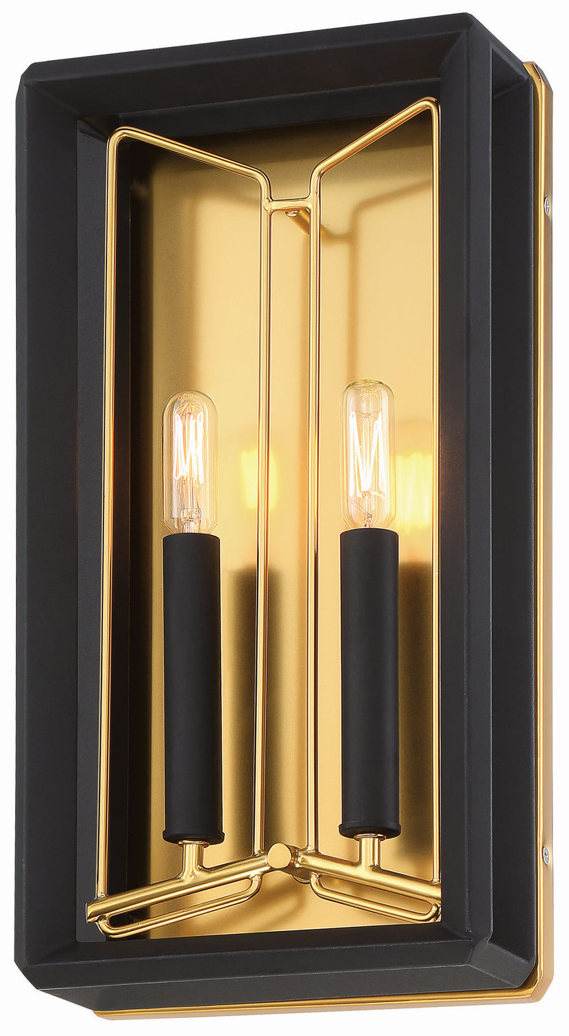 Metropolitan - N7852-707 - Two Light Wall Sconce - Sable Point - Sand Black With Honey Gold