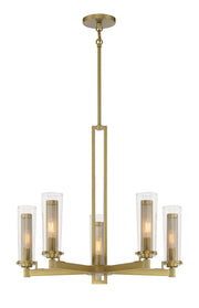 Minka-Lavery - 2185-695 - Five Light Chandelier - Emmerham - Soft Brass