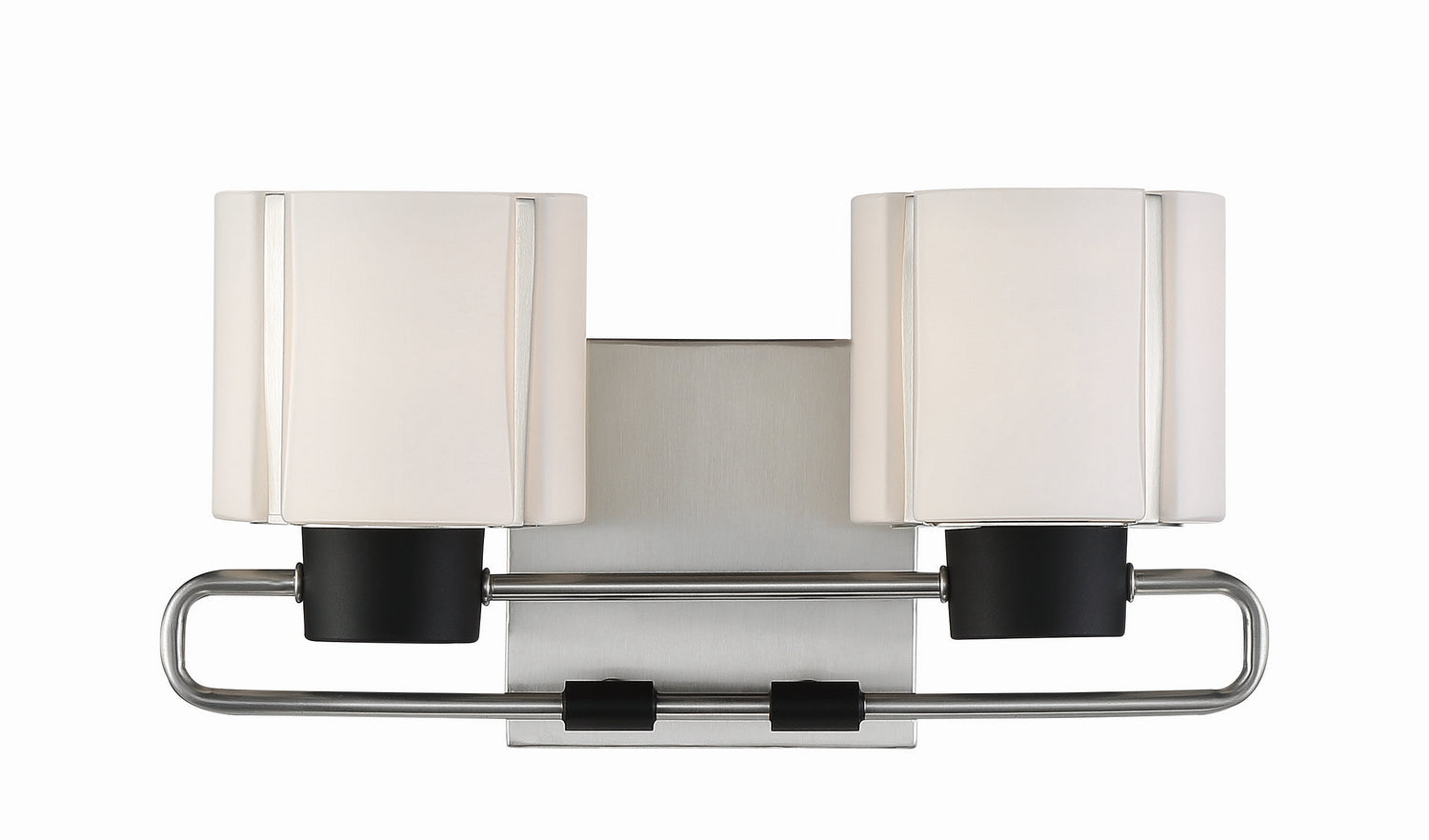 Minka-Lavery - 2462-691 - Two Light Bath - Waverly Plaza Bath - Brushed Nickel and Coal