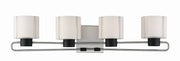 Minka-Lavery - 2464-691 - Four Light Bath - Waverly Plaza Bath - Brushed Nickel w/Coal