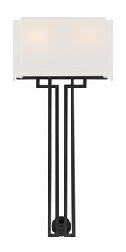 Minka-Lavery - 2951-572 - Two Light Wall Sconce - Upham Estates - Coal w/Polished Nickel