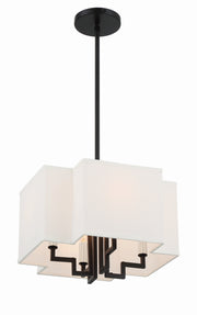 Minka-Lavery - 2954-572 - Four Light Pendant/Semi Flush Mount - Upham Estates - Coal W/Polished Nickel Highlig