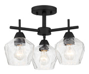 Minka-Lavery - 2172-66A - Three Light Semi Flush / Chandelier - Camrin - Coal