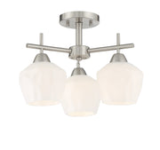 Minka-Lavery - 2172-84 - Three Light Semi Flush / Chandelier - Camrin - Brushed Nickel