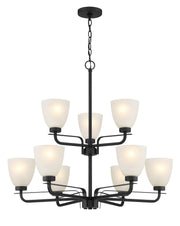 Minka-Lavery - 4889-66A - Nine Light Chandelier - Kaitlen - Coal
