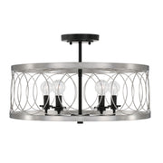 Capital Lighting - AA1002BT - Four Light Semi-Flush Mount - Madeline - Black Tie