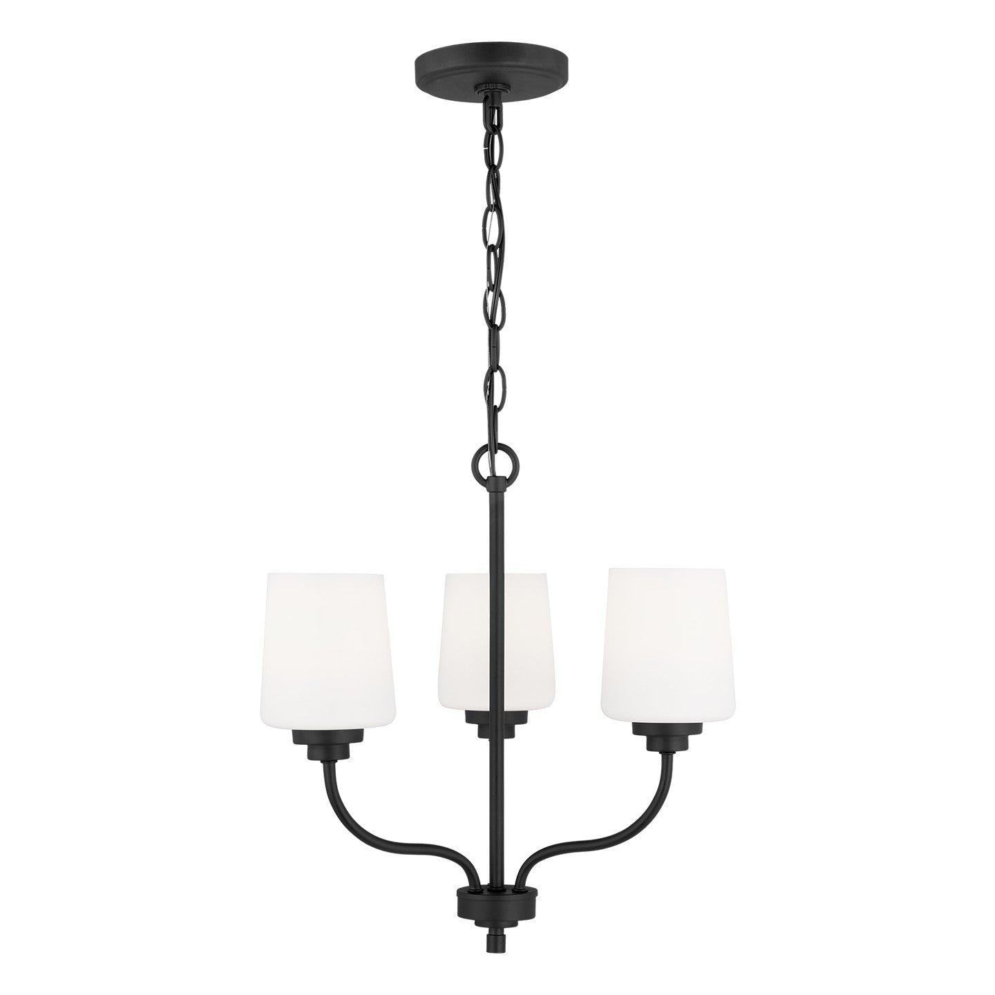 Generation Lighting - 3102803-112 - Three Light Chandelier - Windom - Midnight Black