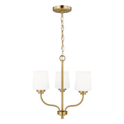 Generation Lighting - 3102803-848 - Three Light Chandelier - Windom - Satin Brass
