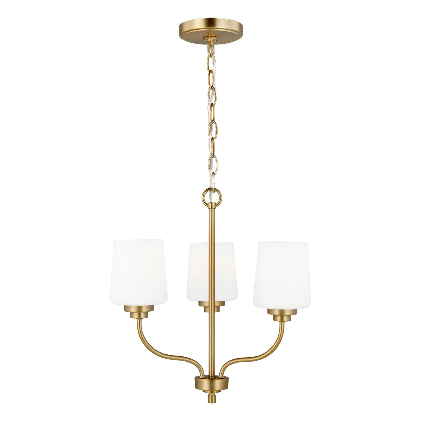 Generation Lighting - 3102803-848 - Three Light Chandelier - Windom - Satin Brass