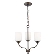 Generation Lighting - 3102803EN3-710 - Three Light Chandelier - Windom - Bronze
