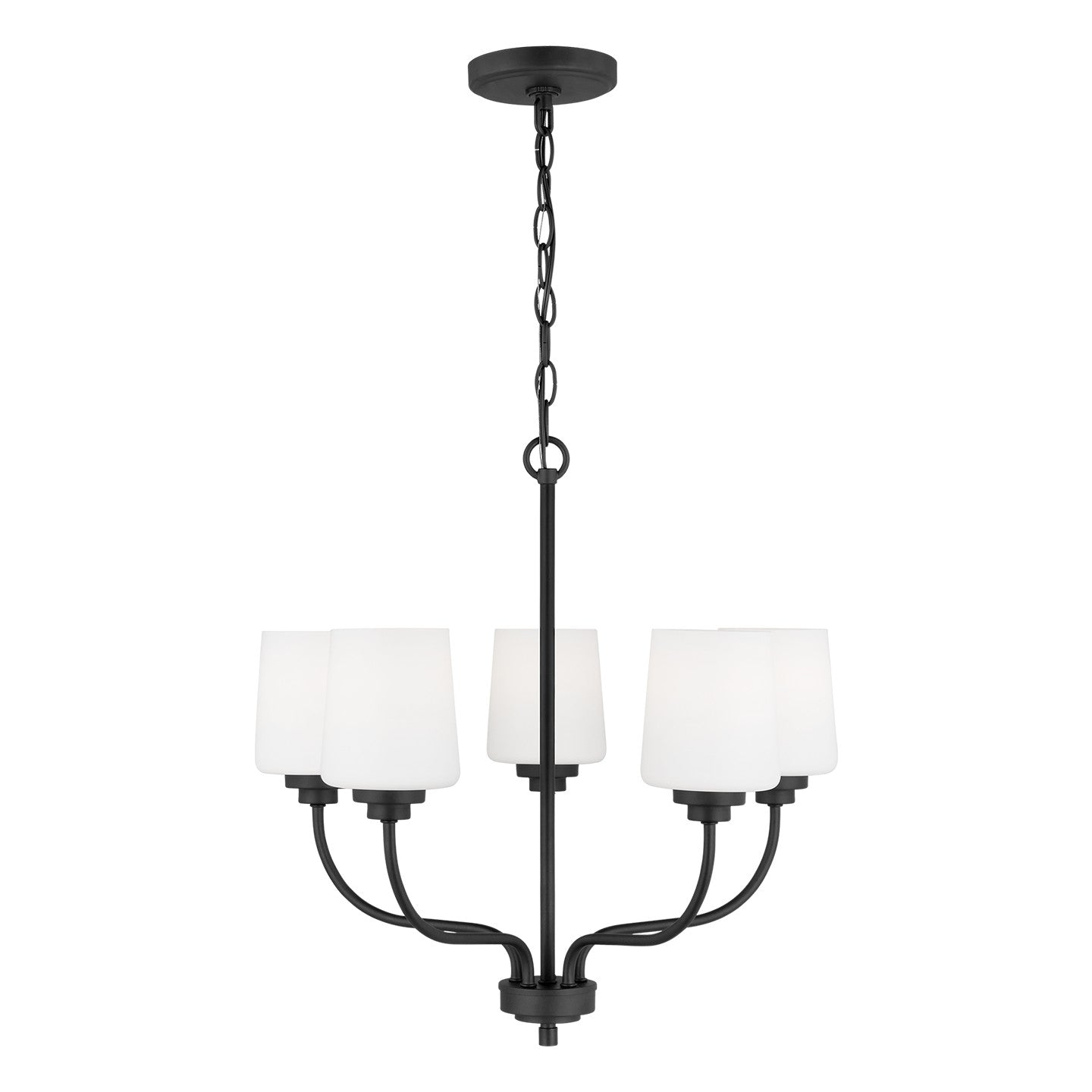 Generation Lighting - 3102805-112 - Five Light Chandelier - Windom - Midnight Black
