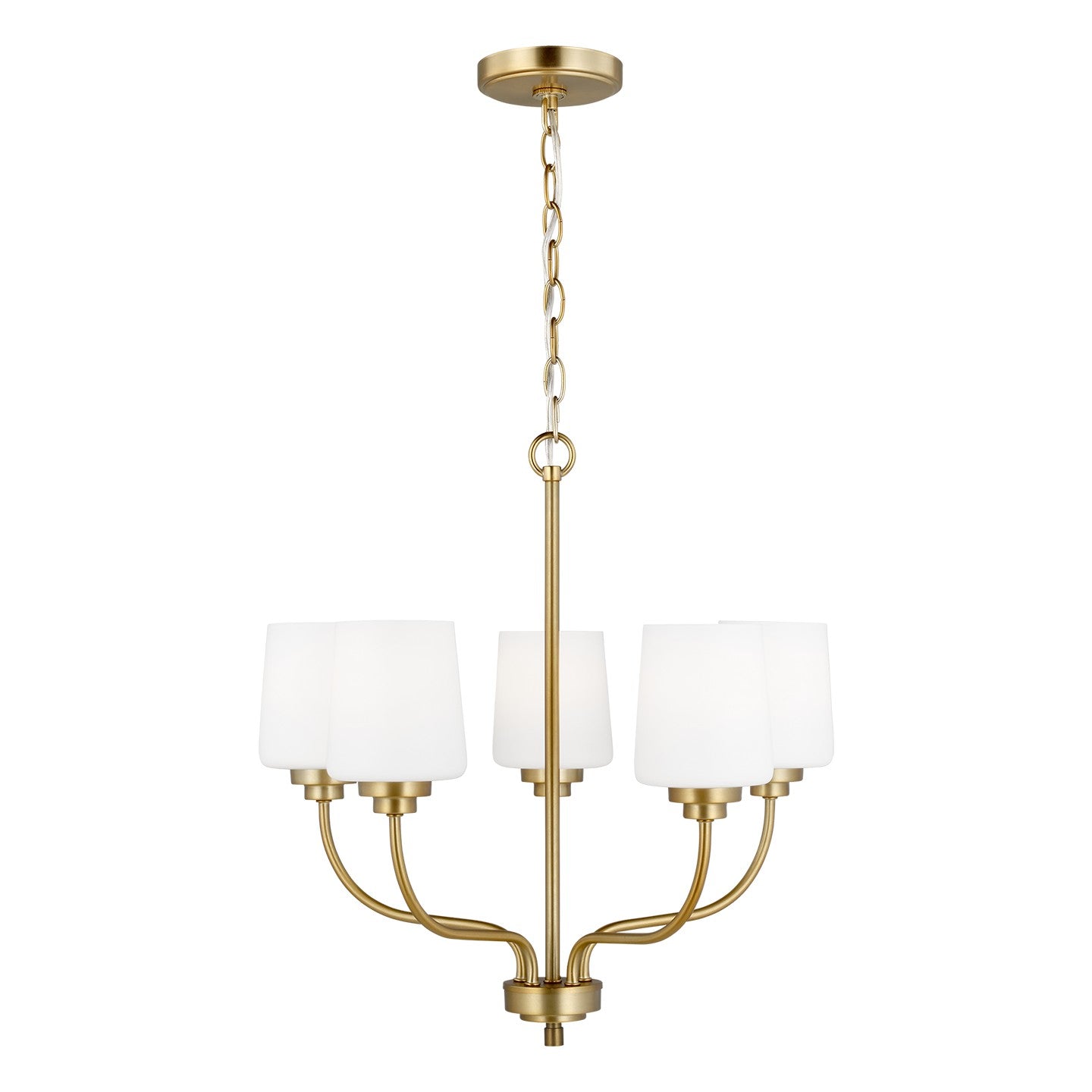 Generation Lighting - 3102805EN3-848 - Five Light Chandelier - Windom - Satin Brass