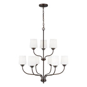 Generation Lighting - 3102809-710 - Nine Light Chandelier - Windom - Bronze