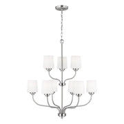 Generation Lighting - 3102809-962 - Nine Light Chandelier - Windom - Brushed Nickel