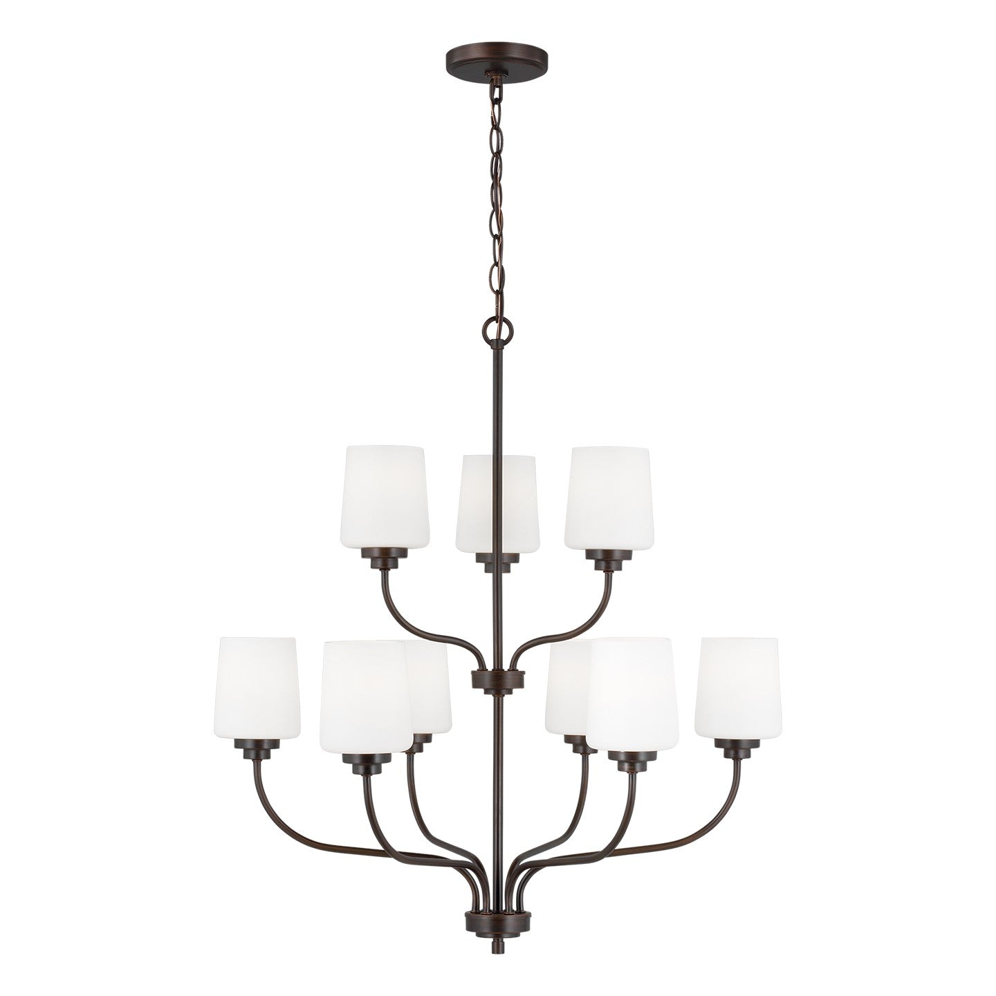 Generation Lighting - 3102809EN3-710 - Nine Light Chandelier - Windom - Bronze