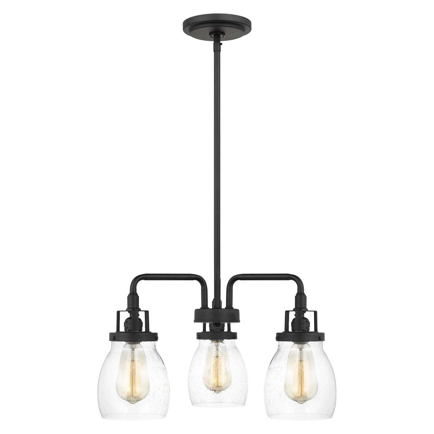 Generation Lighting - 3114503-112 - Three Light Chandelier - Belton - Midnight Black