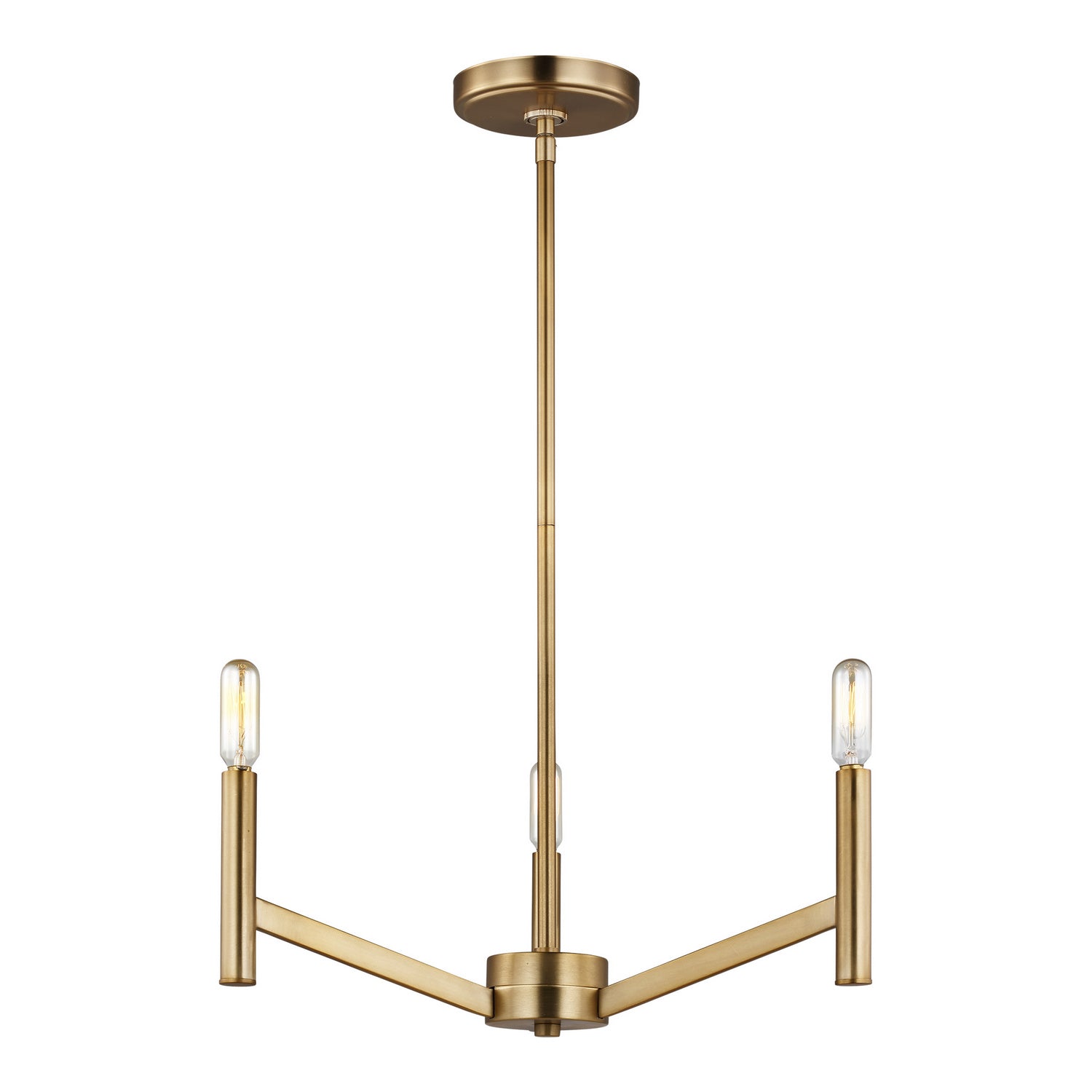 Visual Comfort Studio - 3124303-848 - Three Light Chandelier - Vector - Satin Brass