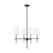 Visual Comfort Studio - 3187204-112 - Four Light Chandelier - Baker - Midnight Black