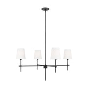 Visual Comfort Studio - 3287204-112 - Four Light Chandelier - Baker - Midnight Black