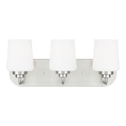 Generation Lighting - 4402803EN3-962 - Three Light Wall / Bath - Windom - Brushed Nickel