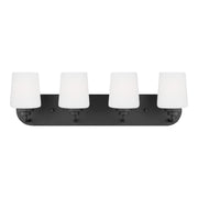 Generation Lighting - 4402804EN3-112 - Four Light Wall / Bath - Windom - Midnight Black