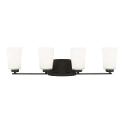 Generation Lighting - 4428904EN3-112 - Four Light Wall / Bath - Franport - Midnight Black