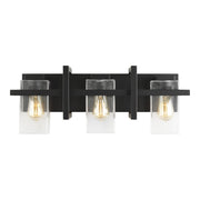 Generation Lighting - 4441503-112 - Three Light Wall / Bath - Mitte - Midnight Black