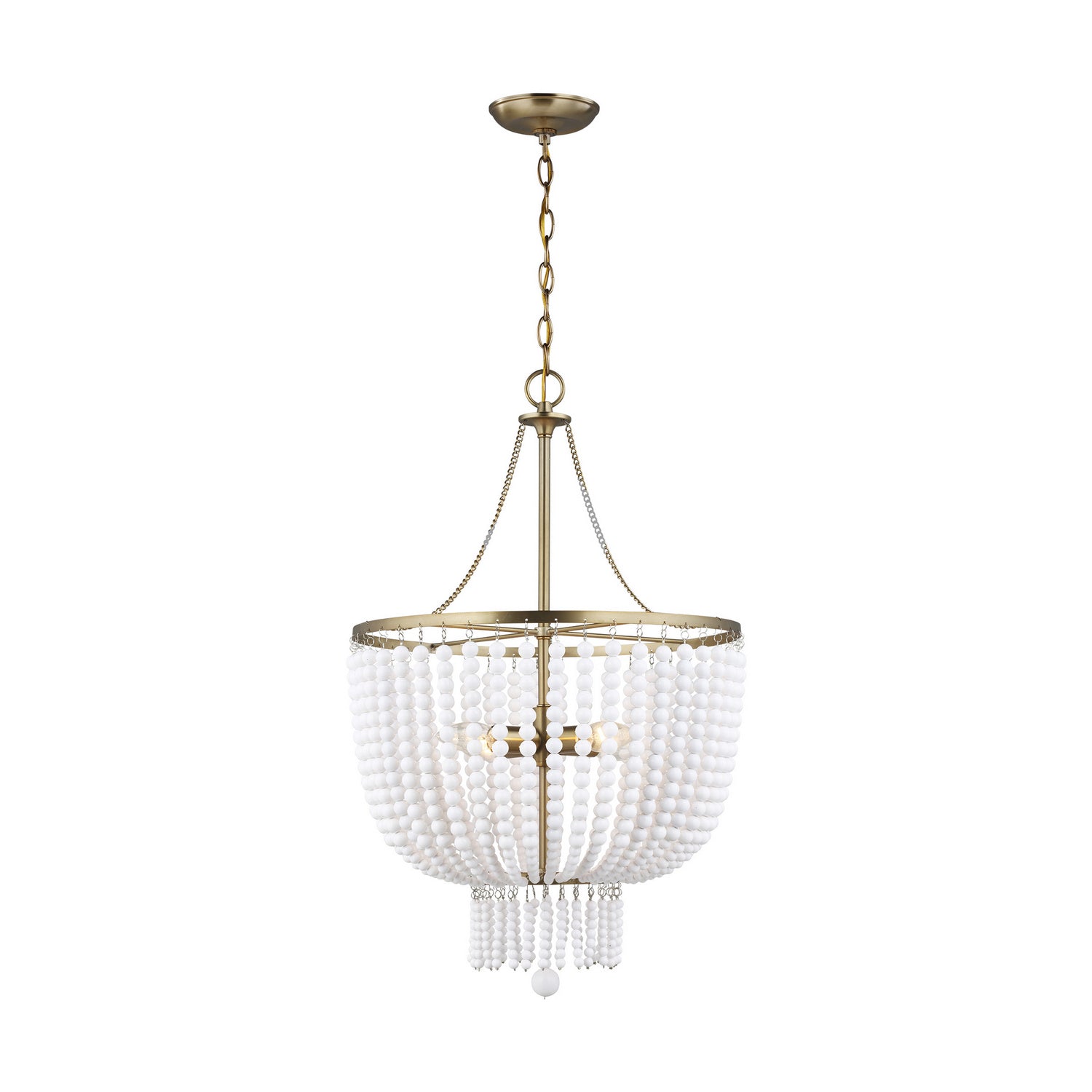 Visual Comfort Studio - 5180704-848 - Four Light Pendant - Jackie - Satin Brass