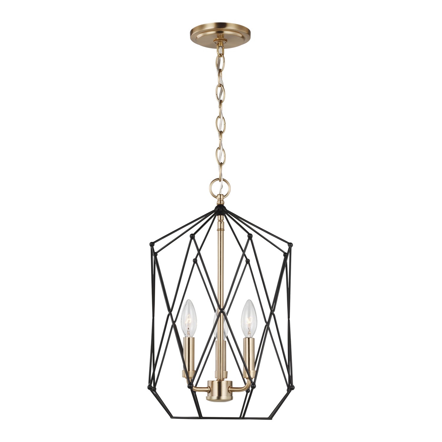 Visual Comfort Studio - 5234103EN-848 - Three Light Lantern - Zarra - Satin Brass