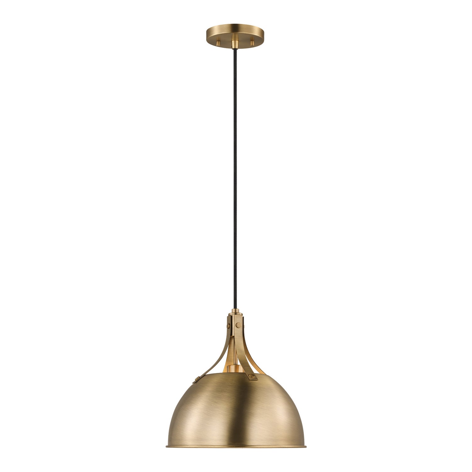 Visual Comfort Studio - 6524201-848 - One Light Pendant - Rockland - Satin Brass