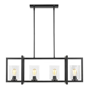 Generation Lighting - 6641504-112 - Four Light Island Pendant - Mitte - Midnight Black