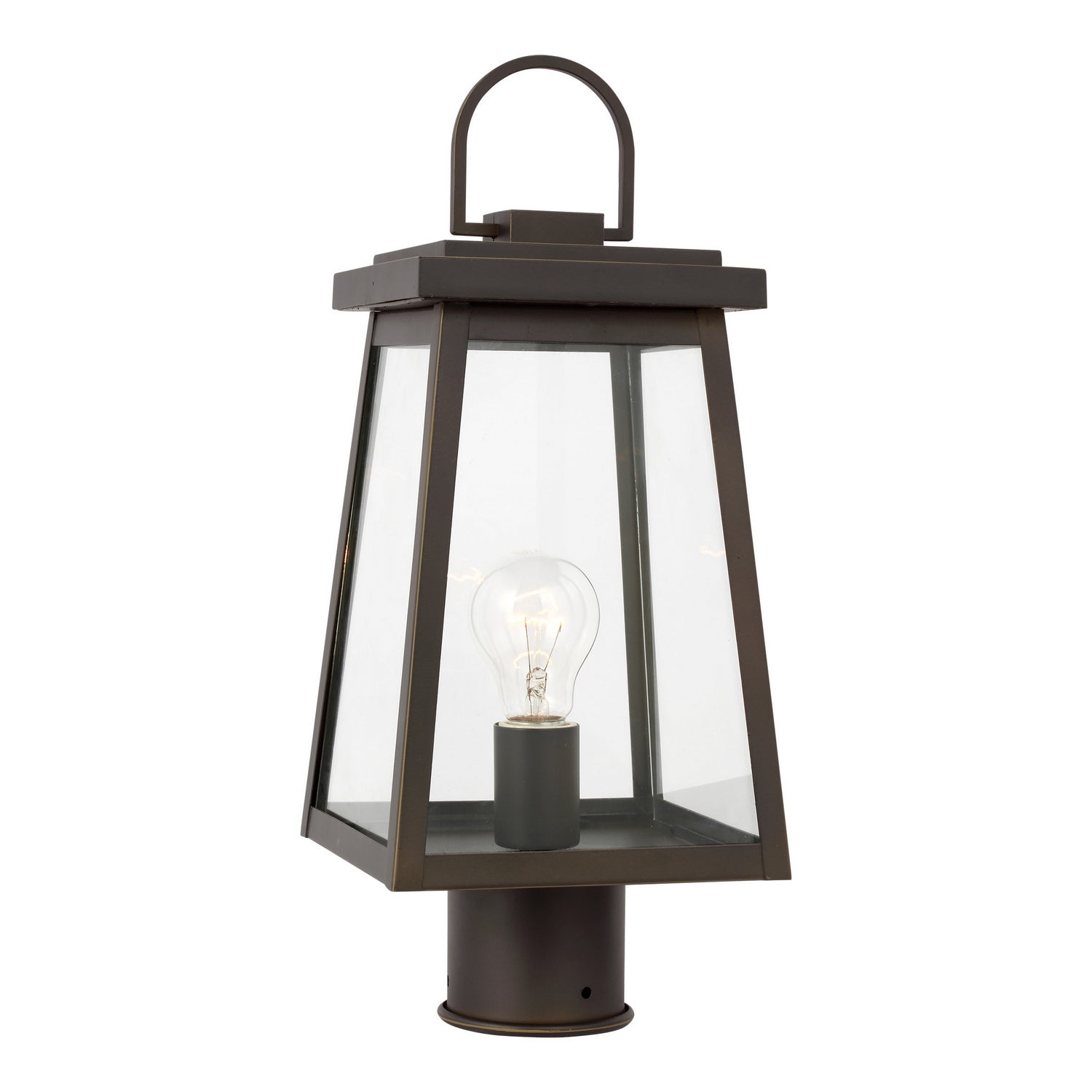 Visual Comfort Studio - 8248401EN3-71 - One Light Outdoor Post Lantern - Founders - Antique Bronze