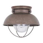 Generation Lighting - 8869EN3-44 - One Light Outdoor Flush Mount - Sebring - Weathered Copper