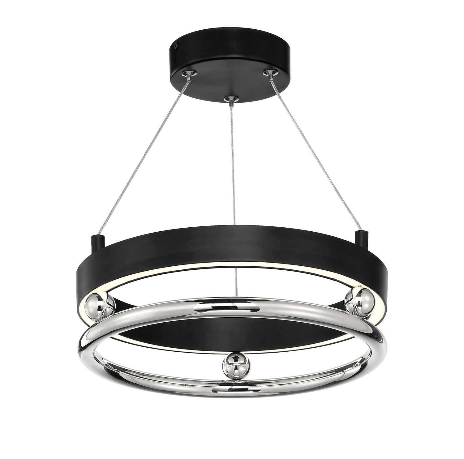 Metropolitan - N7991-572-L - LED Semi Flush Mount - Grande Illusion - Polished Nickel And Coal