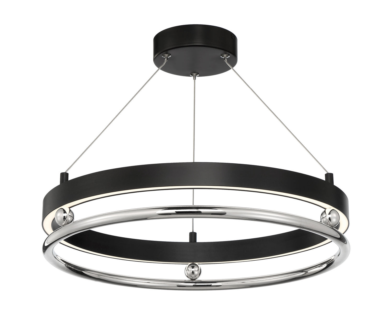 Metropolitan - N7992-572-L - LED Semi Flush Mount - Grande Illusion - Polished Nickel And Coal