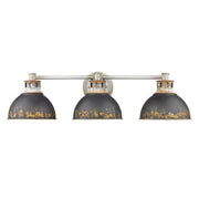 Golden - 0865-BA3 AGV-ABI - Three Light Bath Vanity - Kinsley - Aged Galvanized Steel