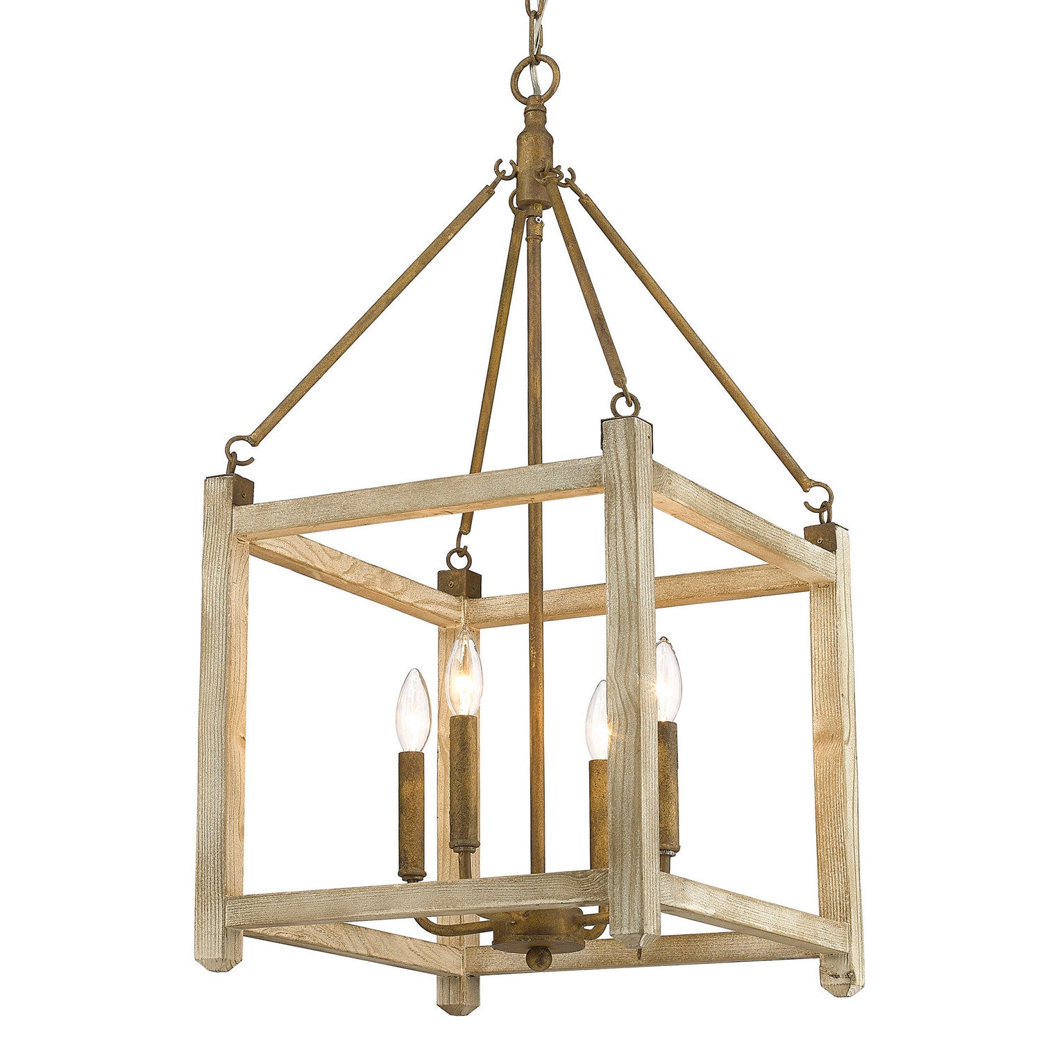 Golden - 0886-4P BC - Four Light Pendant - Orville - Burnished Chestnut