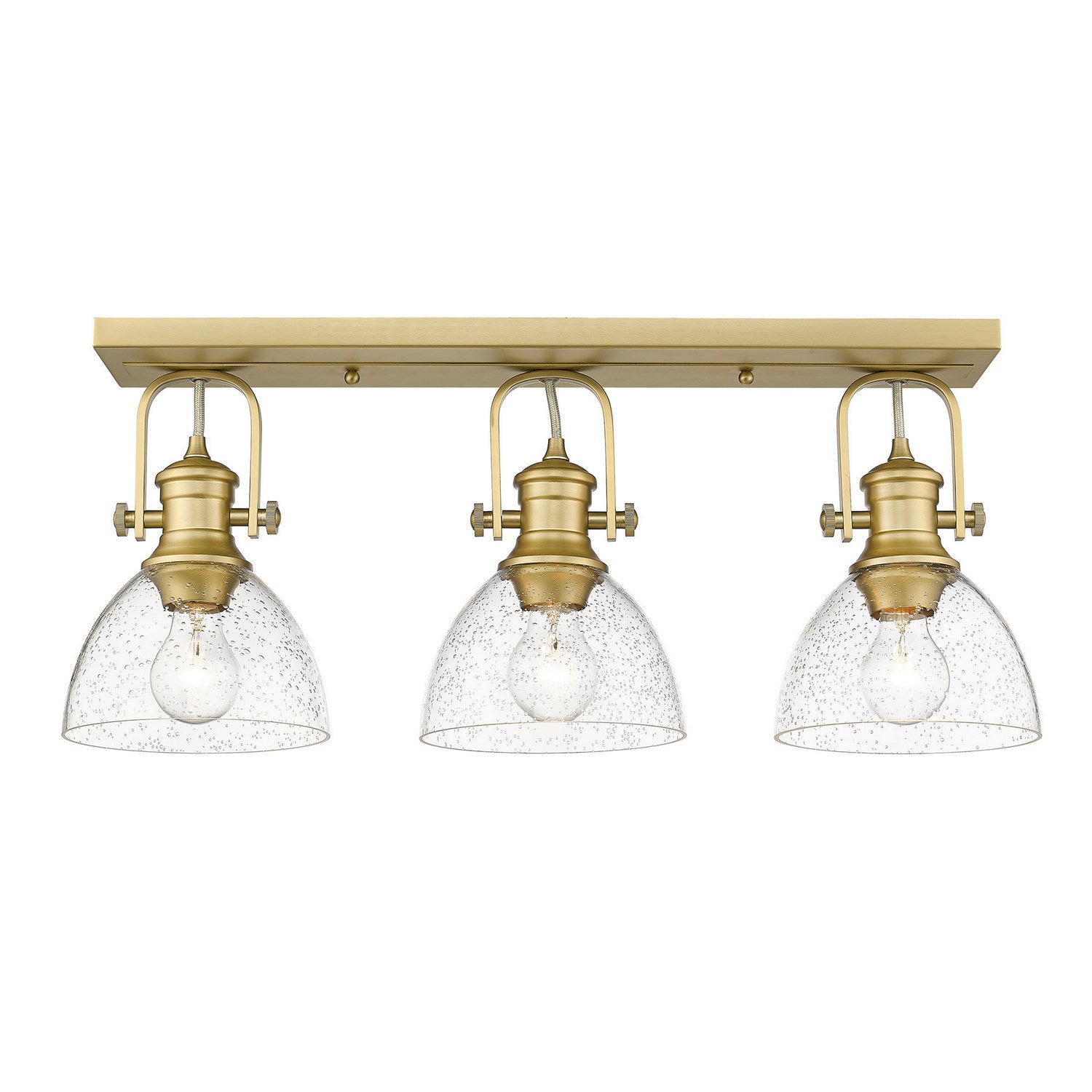 Golden - 3118-3SF BCB-SD - Three Light Semi-Flush Mount - Hines - Brushed Champagne Brass