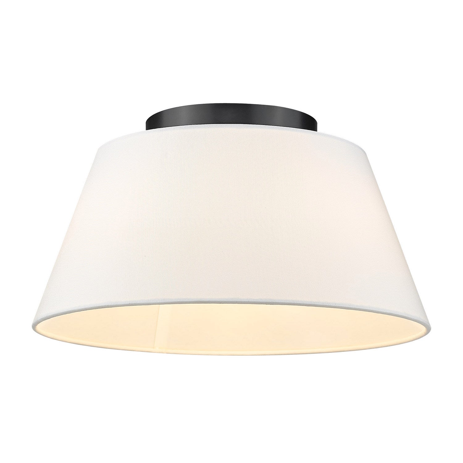 Golden - 3189-FM BLK-MWS - Three Light Flush Mount - Penn - Matte Black
