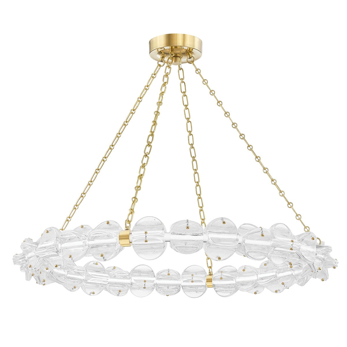 Hudson Valley - 1938-AGB - LED Chandelier - Lindley - Aged Brass