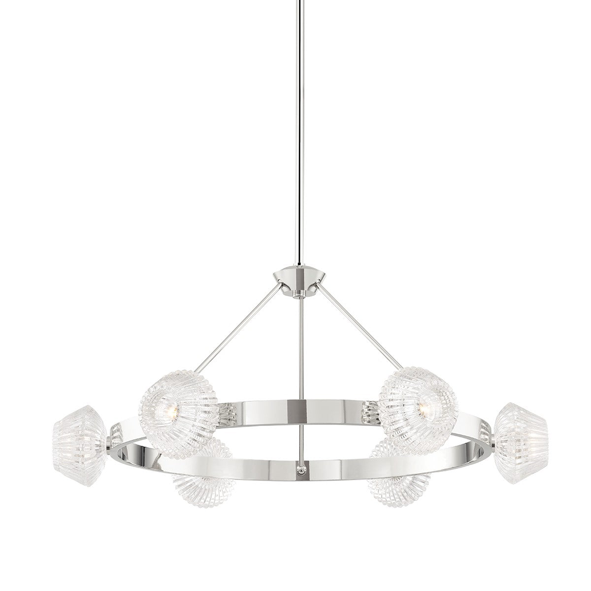 Hudson Valley - 6135-PN - Six Light Chandelier - Barclay - Polished Nickel