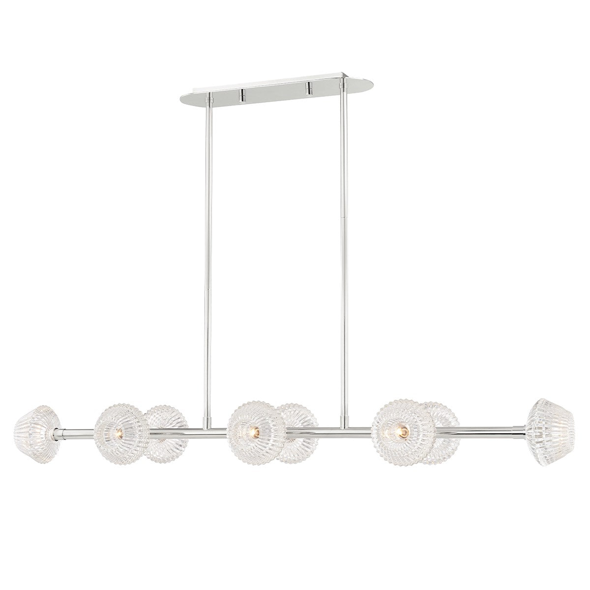 Hudson Valley - 6154-PN - Eight Light Island Pendant - Barclay - Polished Nickel