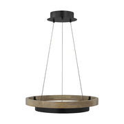 Visual Comfort Modern - 700GRC24BW-LED930 - LED Chandelier - Grace - Matte Black/Weathered Oak Wood