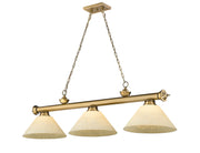Z-Lite - 2306-3RB-AGM14 - Three Light Billiard - Cordon - Rubbed Brass