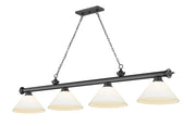 Z-Lite - 2306-4BP-AMO14 - Four Light Billiard - Cordon - Bronze Plate