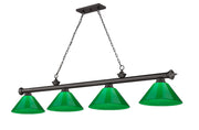 Z-Lite - 2306-4BRZ-PGR - Four Light Billiard - Cordon - Bronze